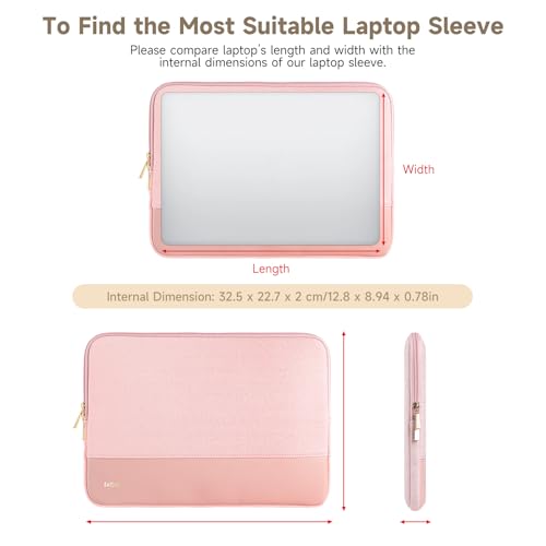 Laptop Case 13.3 inch, 13-13.3 inch Laptop Sleeve Compatible with MacBook Air M4 M3 M2 M1 2025-2018 / Pro M2 M1 2025-2016, HP Dell ASUS Lenovo Acer, Water-Resistant Computer Case Bag - color: Pink Color Blocking, size: 13-14 inch