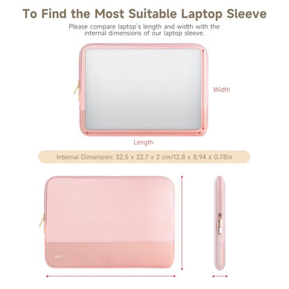 Laptop Case 13.3 inch, 13-13.3 inch Laptop Sleeve Compatible with MacBook Air M4 M3 M2 M1 2025-2018 / Pro M2 M1 2025-2016, HP Dell ASUS Lenovo Acer, Water-Resistant Computer Case Bag - color: Pink Color Blocking, size: 13-14 inch