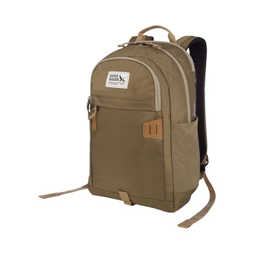 Eddie Bauer University Backpack 26L | Everyday Carry | Work | Travel | Commuter | Padded Laptop Sleeve | Stretch Bottle Pockets | Lightweight | Durable - Adler Green - color: University - Adler Green, size: 26L
