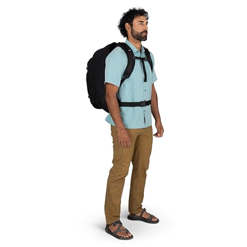 Osprey Farpoint 55L Men's Travel Backpack - Carry On Bag with Personal Item Sized Detachable Daypack, Black - color: Black, style: 55l
