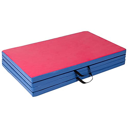 Polar Aurora 4'x10'x2 Thick Folding Gymnastics Exercise Mat Aerobics Stretching Yoga Mats - color: 4 Color