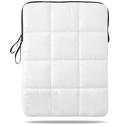 Puffy Laptop Sleeve 14 Inch White, Waterproof Carrying Case Bag for Women, Fluffy Computer 14 HP Case, Compatible with MacBook Pro 14 Inch, MacBook Air M2 M1, Asus/Dell XPS/Lenovo - color: White, size: 14-inch