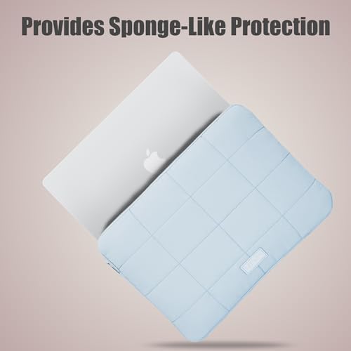 Puffy Laptop Sleeve 14 Inch Matte Blue, Waterproof Carrying Case Bag for Women, Fluffy Computer 14 HP Case, Compatible with MacBook Pro 14 Inch, MacBook Air M2 M1, Asus/Dell XPS/Lenovo - color: Matte Blue, size: 14-inch