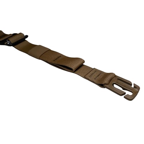 Made in USA Replacement Backpack MOLLE Sternum Chest Strap with Cobra Buckle (Coyote Brown 1" Webbing) - color: Coyote Brown 1" Webbing
