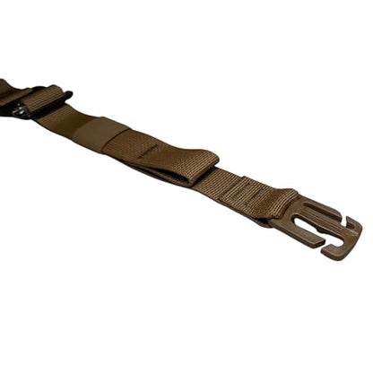 Made in USA Replacement Backpack MOLLE Sternum Chest Strap with Cobra Buckle (Coyote Brown 1" Webbing) - color: Coyote Brown 1" Webbing