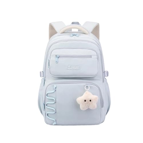 EKUIZAI Girls School Backpack for Kids Middle Elementary School Bag for Students Solid Color Girls Bookbag, Blue - color: B-blue