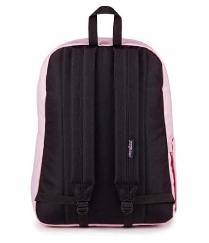 JanSport SuperBreak Plus Backpack with Padded 15-inch Laptop Sleeve and Integrated Bottle Pocket - Spacious and Durable Daypack for Work and Travel - Pink Ice - color: Pink Ice