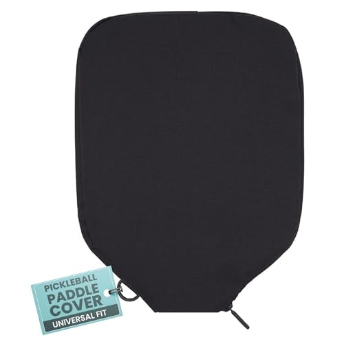 Palms-O-Aces Pickleball Paddle Cover | Canvas Padded Pickleball Paddles Sleeve with Zipper | Lightweight Protective Paddle Case for Standard Paddles | Paddle Cover Accessory - color: Black, size: Standard - 11.5" x 8.5"