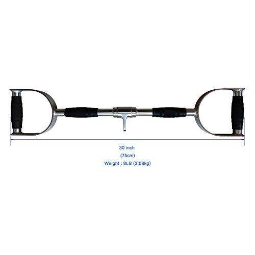 Lat Pulldown Attachments for Cable Machine, 29/39/ 48 Inch Wide Grip Lat Pull down Bar with Non-slip Handle, Lat Bar for Home Gym Tricep Bar Training - color: Pro Style D Handle 30 Inch