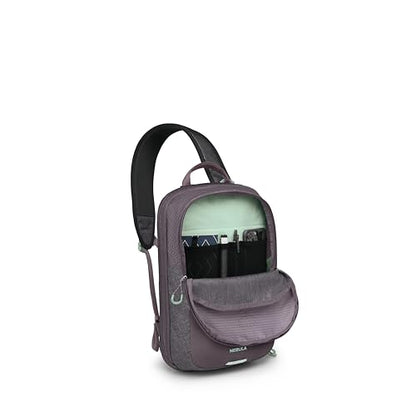 Osprey Nebula Shoulder Sling Bag - Crossbody Backpack with Laptop Sleeve and Bottle Pocket, Graphite Purple Heather - color: Graphite-purple Heather