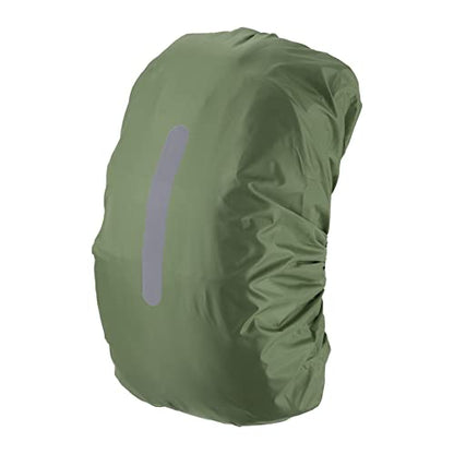 40-50L Waterproof Backpack Rain Cover, Non-Slip Backpack Cover with Vertical Reflective Strap Stay Dry for Hiking, Camping, Hunting, M, Olive