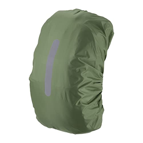 40-50L Waterproof Backpack Rain Cover, Non-Slip Backpack Cover with Vertical Reflective Strap Stay Dry for Hiking, Camping, Hunting, M, Olive