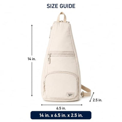 Reebok Unisex Crossbody Bag - Convertible Compact Durable Cross Body Bag for Women and Men - Gym and Travel Essentials, Size One Size, Maeves Stucco - color: Maeves Stucco