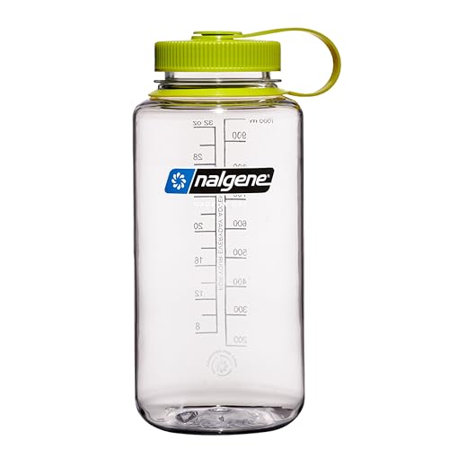 Nalgene 32 oz Wide Mouth Water Bottle | BPA-Free, Durable & Leak Proof, Lightweight Bottle for Hiking & Gym, Work & Travel - color: Clear, size: 32 Ounces (Pack of 6)
