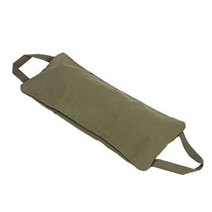Green Yoga Sand Bag with Handle, Portable Fillable Yoga Canvas Sandbags for Yoga Weights and Training, Adjustable Weighted Sandbag for Pilates Workout, Durable Cotton Oute