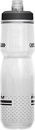 CamelBak Podium Chill Insulated Bike Squeeze Water Bottle, Cold Retention for Cycling, 24oz, White/Black - color: White/Black