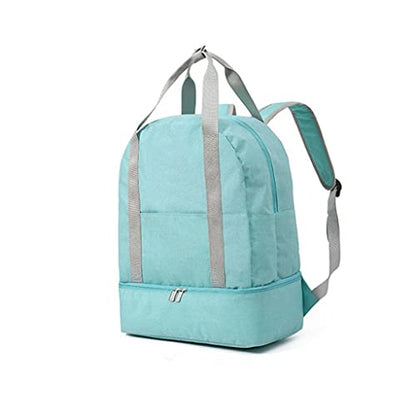 Multifunctional Travel Backpack Fitness Bag Large Capacity Clothes Shoes Storage Yoga Sports Handbag - color: Blue