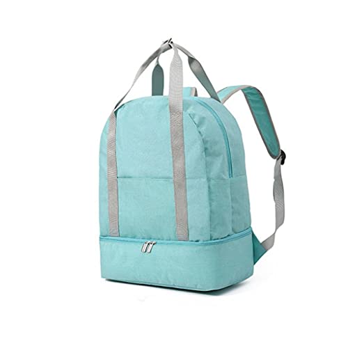 Multifunctional Travel Backpack Fitness Bag Large Capacity Clothes Shoes Storage Yoga Sports Handbag - color: Blue