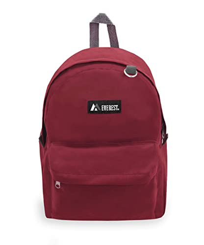 Everest Classic Backpack, Burgundy, One Size,2045CR-BURG - color: Burgundy, size: One Size