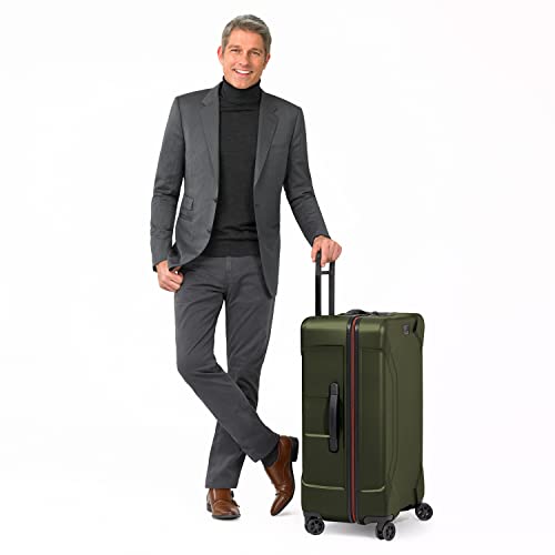 Briggs & Riley 30 Inch Large Checked Luggage - Extra Capacity Hard Shell Heavy Duty Travel Suitcase 360 Spinner Wheels - TSA Lock - Integrated Garment Compartment - Torq Collection - Hunter Green - color: Hunter, size: 30"