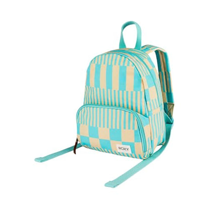Roxy Women's Always Core Backpack | Travel | Everyday Carry | Beach | Polyester | 8L Capacity - Big Brella Check Turquoise - color: Big Brella Check Turquoise