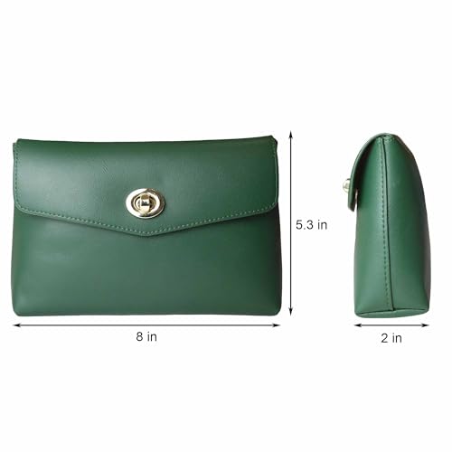 Cosmetic Bag Travel Makeup Pouch Travel Organizer, Zipper Pouch Bags for Women Vegan Leather (No Text, Green) - color: Green