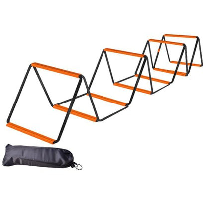 Agility Ladder Soccer Agility Ladder Football Speed Ladder Workout Agility Ladder Carbon Steel Foldable Suitable for Adults Athletes Coaches Team TRAI - size: 10 Grids With Bag
