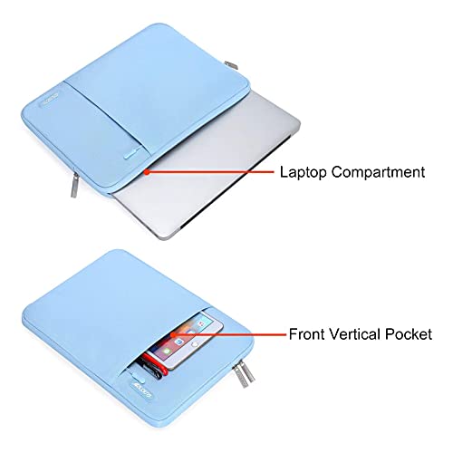 MOSISO Laptop Case 13 inch, 13 inch Laptop Sleeve Compatible with MacBook Air M4 M3 M2 M1 2025-2018 / Pro M2 M1 2025-2016, Polyester Vertical Computer Sleeve Bag with Pocket, Air Blue - color: Air Blue, size: 13 inch