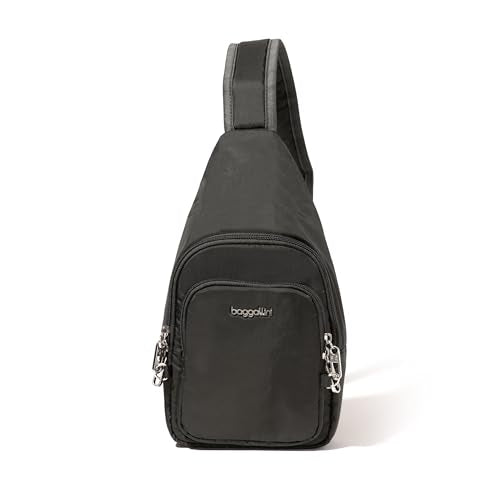 Baggallini Securtex Anti-Theft Daytripper Sling - color: Charcoal