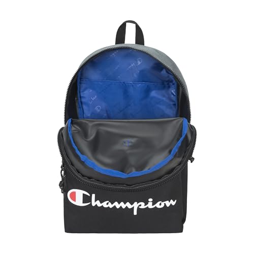Champion Manuscript Backpack with Padded Adjustable Straps, Water Bottle Pocket for Work, Travel, Daily Use - color: Heather Grey
