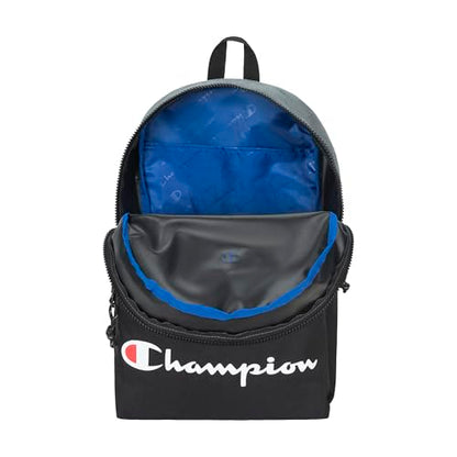 Champion Manuscript Backpack with Padded Adjustable Straps, Water Bottle Pocket for Work, Travel, Daily Use - color: Heather Grey