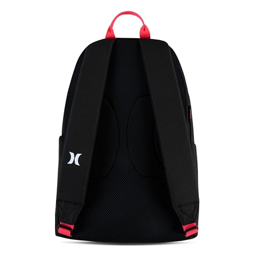 Hurley Unisex-Kids Graphic Backpack, Black/Black, One Size - color: Black/Black
