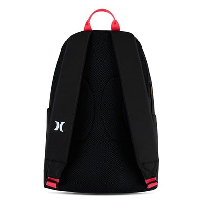Hurley Unisex-Kids Graphic Backpack, Black/Black, One Size - color: Black/Black