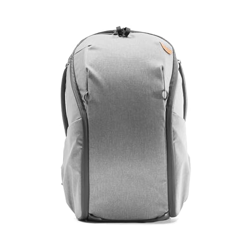 Peak Design Everyday Backpack Zip 20L, Ash, 270-Degree Zip, Dual Side Pockets, FlexFold Dividers, Fits 15" Laptop, For Camera Carry, Daily Commutes or Travel, Versatile Backpack for Men and Women - color: Ash, size: 20L