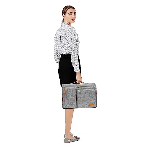 MOSISO 360 Protective Laptop Case 13.3 inch, 13-13.3 inch Laptop Sleeve Compatible with MacBook Air/Pro 13 / Pro 14,HP Dell Acer ASUS,Side Open Carrying Case with 4 Zipper Pockets&Handle, Gray - color: Gray, size: 13.3 inch