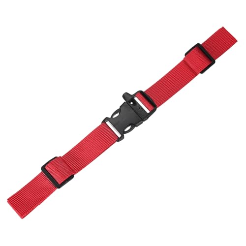 Backpack Chest Strap Adjustable Sternum Straps with Emergency Whistle Buckle Use for Backpack Replacement - color: Red