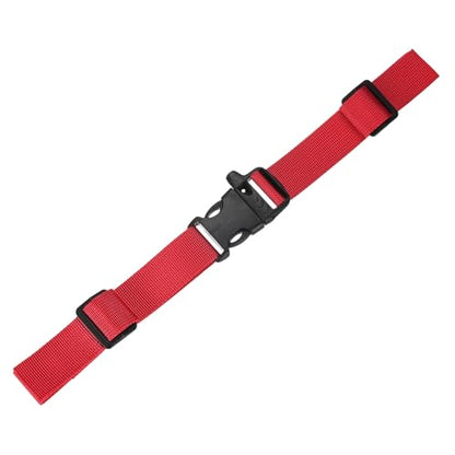Backpack Chest Strap Adjustable Sternum Straps with Emergency Whistle Buckle Use for Backpack Replacement - color: Red