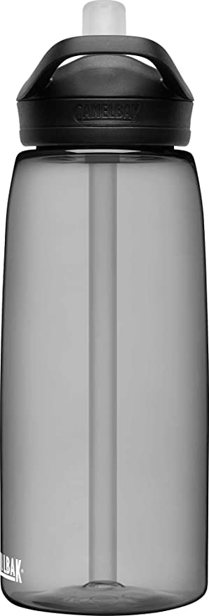 CamelBak Eddy+ Water Bottle with Bite Valve Straw, Leak‑Resistant Easy‑Sip Design for Everyday Hydration, 32oz, Charcoal HOD - color: Charcoal HOD, size: 32 Ounces