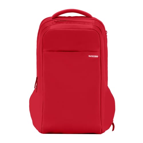 Incase ICON Backpack – Large Tech Backpack for Business, School, Travel – Laptop Bag with 8 Compartments, Fits 16 Inch Devices – Dedicated Laptop, Tablet, Phone and Accessory Pockets - Signal Red