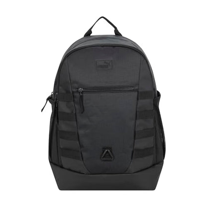 PUMA Fluid Backpack in Performance Airmesh with Laptop Sleeve & Padded Adjustable Straps, Black/Silver, One Size - color: Black/Silver