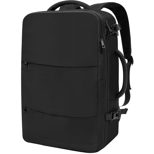 BAGAIL Travel Laptop Backpack, Carry on with USB Port, Luggage Bag for Holiday-Black - color: Black