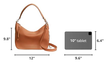 Meliae Camera Bag for Women, DSLR Mirrorless Camera Purse, Leather Shoulder Crossbody Hobo Travel Tote - color: Brown