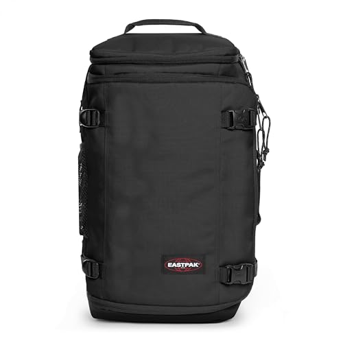 EASTPAK Carry Pack – Convertible Duffel & Backpack, 30L Cabin-Size Travel Bag, Laptop Sleeve, Water Bottle Holder, Multiple Pockets, Black - color: Black