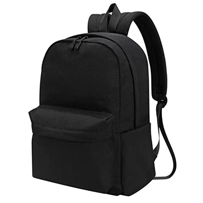 Travel Backpack for Men and Women,Classic Mini Backpack,Hiking, Lightweight Casual College Bookbag Daily Bag Daypack for Travel,Work,Gym (Black) - color: Black