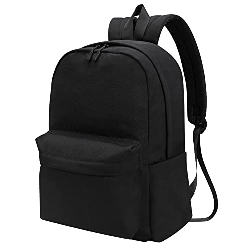 Travel Backpack for Men and Women,Classic Mini Backpack,Hiking, Lightweight Casual College Bookbag Daily Bag Daypack for Travel,Work,Gym (Black) - color: Black