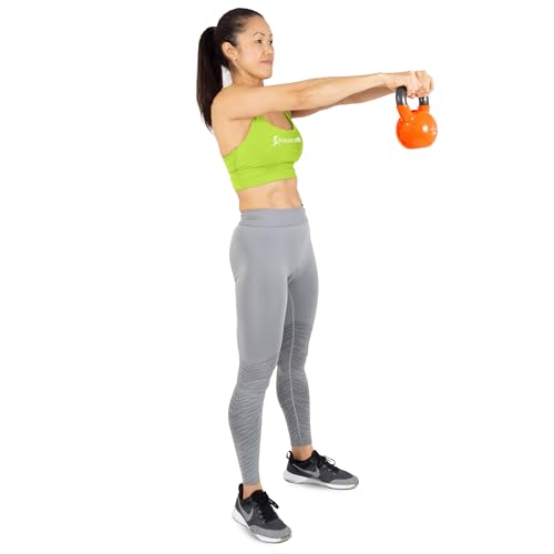 ProsourceFit Vinyl Coated Cast Iron Kettlebells for Full Body Fitness Workouts - size: 15.0 Pounds