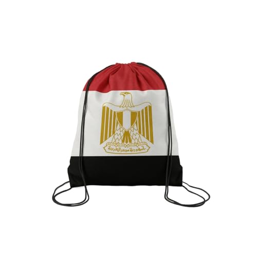 TREBIN 2026 Soccer Cup Drawstring Backpack, Soccer Gym Bag in National Flag Colors, Sports Bag Sackpack Cinch Bag (Egypt Fan) - color: Egypt Fan