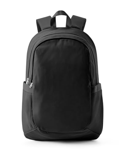Black Backpack for Men Women, Lightweight Basic Bookbag for Teens Boys and Girls, Causal Daypack Travel Carry on Backpack fits 15.6 Inch Laptop - color: H-black