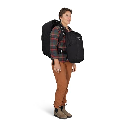 Osprey Fairview 55L Women's Travel Backpack - Carry On Bag with Personal Item Sized Detachable Daypack, Black - color: Black, style: 55l