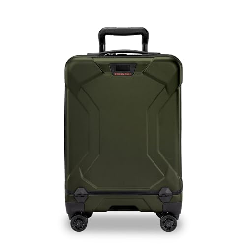 Briggs & Riley 21 Inch International Carry-On Luggage with Wheels - Small Rolling Hard Shell Heavy Duty Suitcase with Laptop Compartment - 360 Spinner Wheels - Torq Collection - Hunter Green - color: Hunter, size: 21"